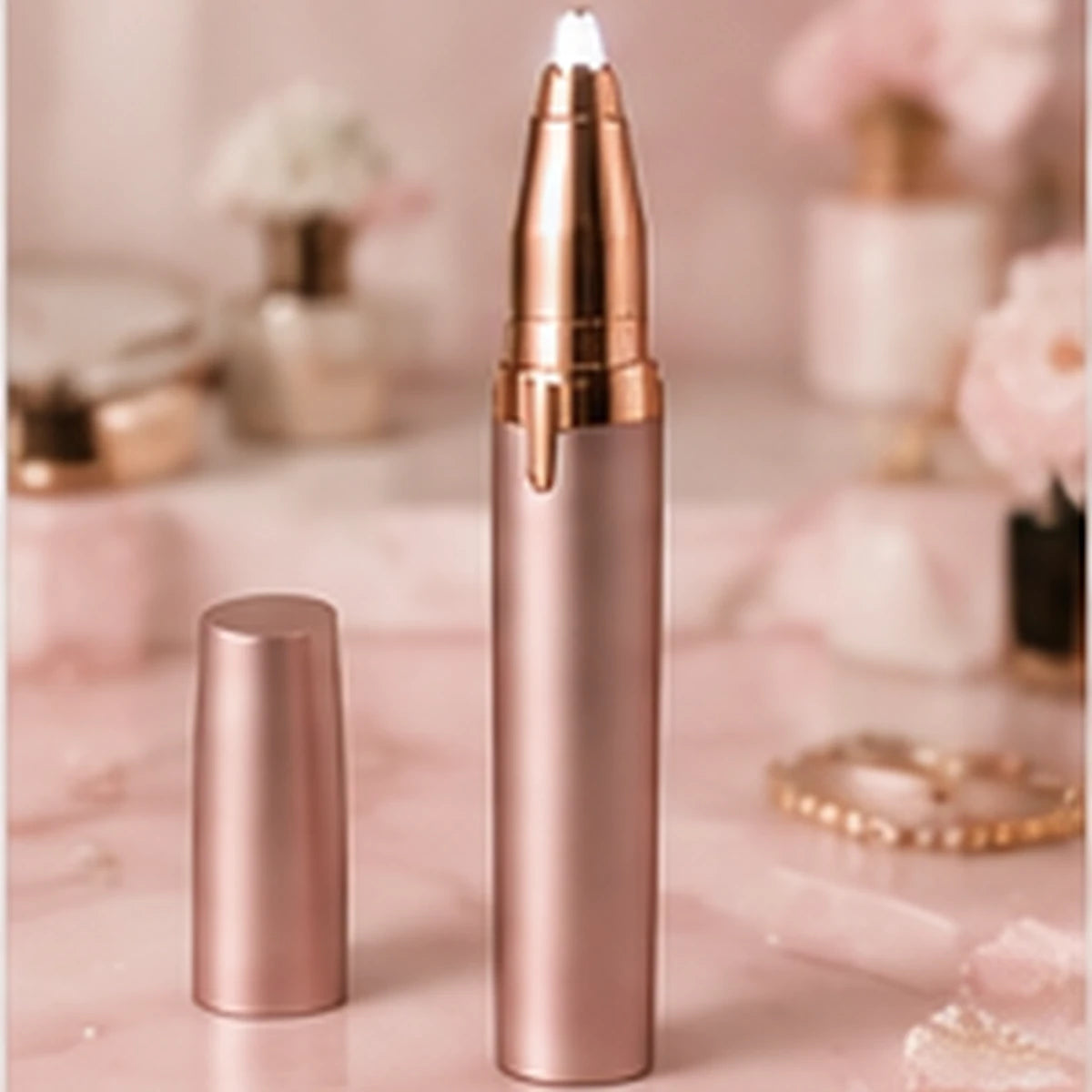 Rose Gold USB precision brow trimmer